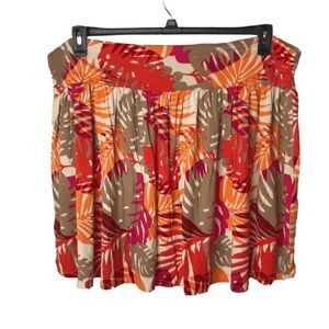 Lane Bryant soft mini skirt in tropical print plus size 22/24